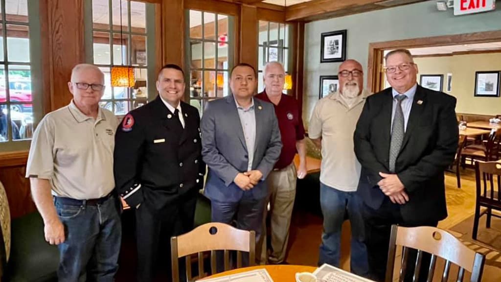 Mike Andrade meets with the Professional Firefighters Union of Indiana, Hammond Firefighters Local 556, and the Indiana Fraternal Order of Police to review legislation
