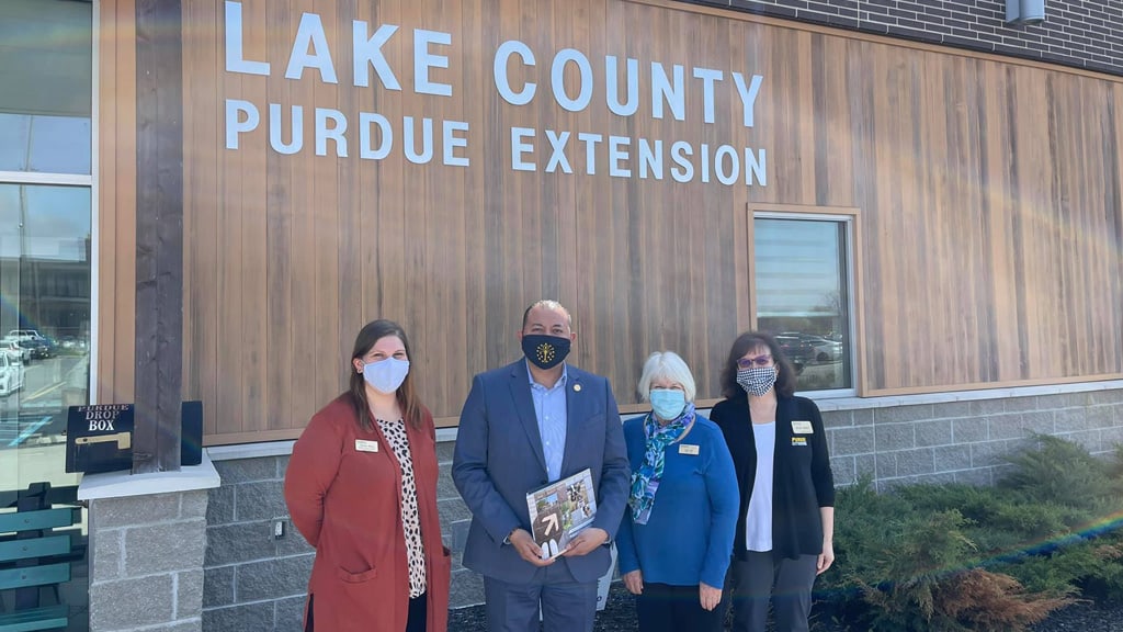 Mike Andrade stopped by Lake County Purdue Extension to learn more about some of the programs they offer