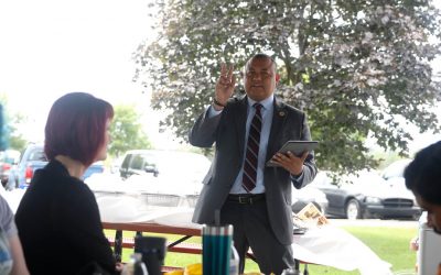 Mike Andrade had the opportunity to speak at the monthly meeting for the Munster Chamber of Commerce