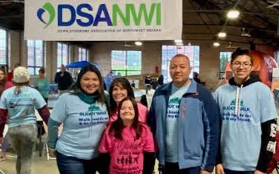 Mike Andrade kicked off the 2021 Buddy Walk with the Down Syndrome Association NWI