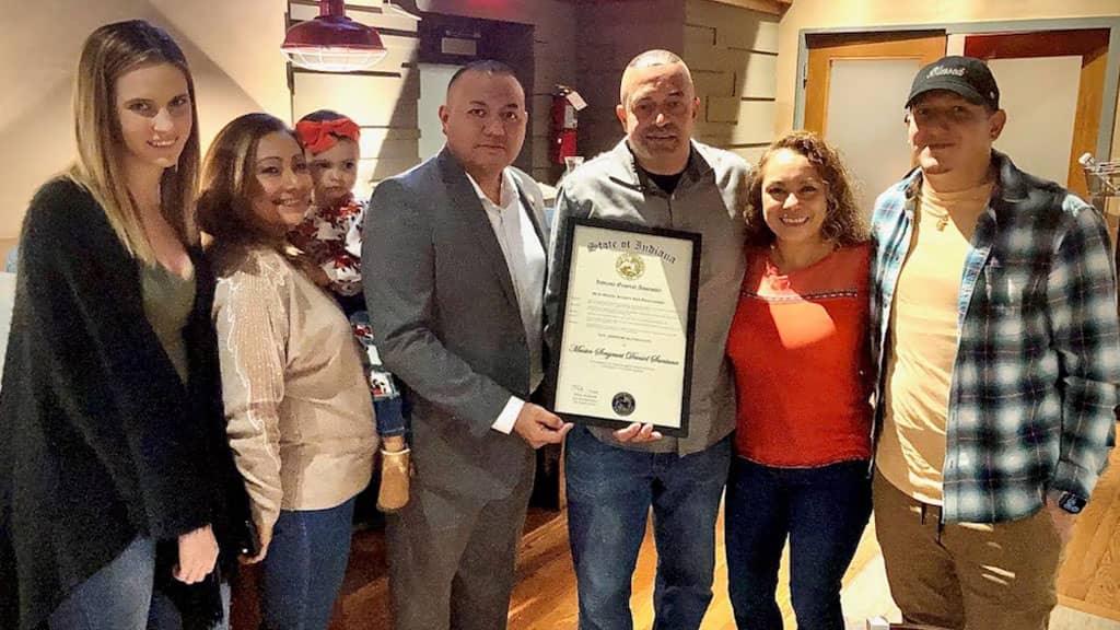 Mike Andrade Honored Master Sergeant Danny Santana For His Service To Our Country