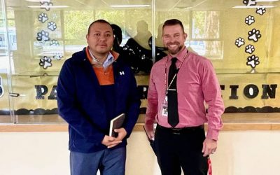 Mike Andrade met with Griffith Middle and High School Principal, Greg Mikulich