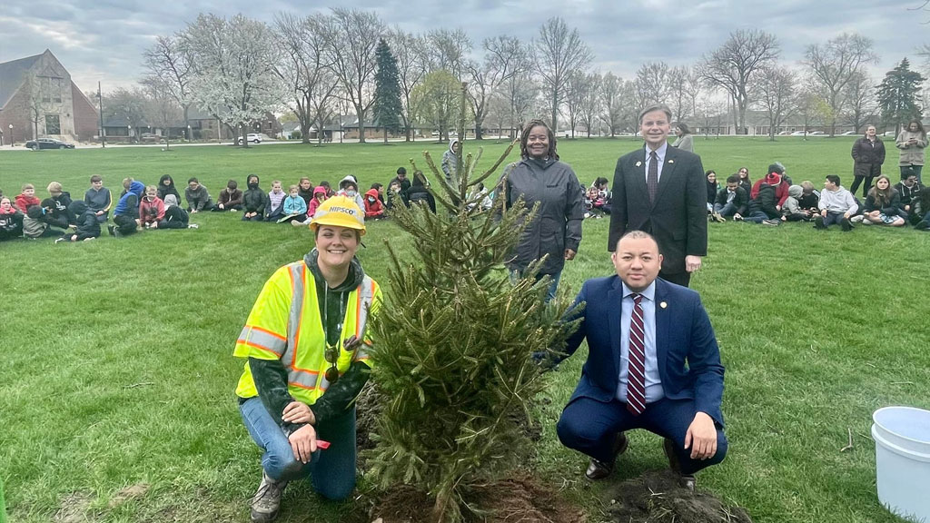 Mike Andrade Celebrated The 150th Anniversary Of Arbor Day At The Town Of Highland