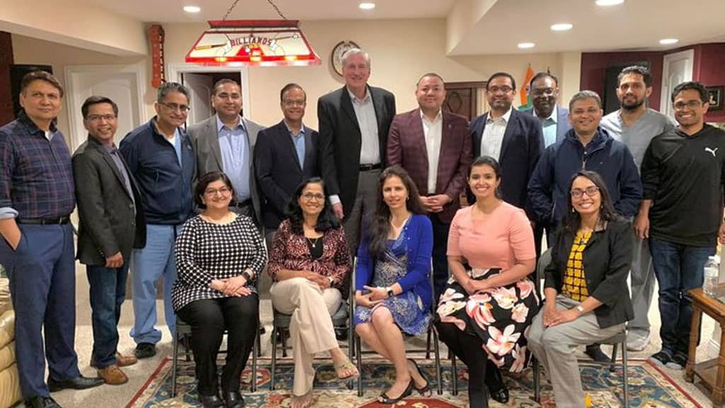 Mike Andrade met with members of the Indian-American Physicians