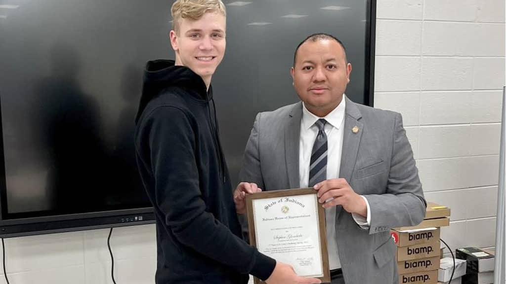 Mike Andrade was proud to recognize Stephen Glombicki for winning 1st place at the national U.S. Cyber Challenge hosted by the Center for Internet Security